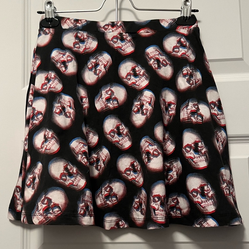 IRON FIST Skull of Doom Skater Circle Skirt (3D effect!)